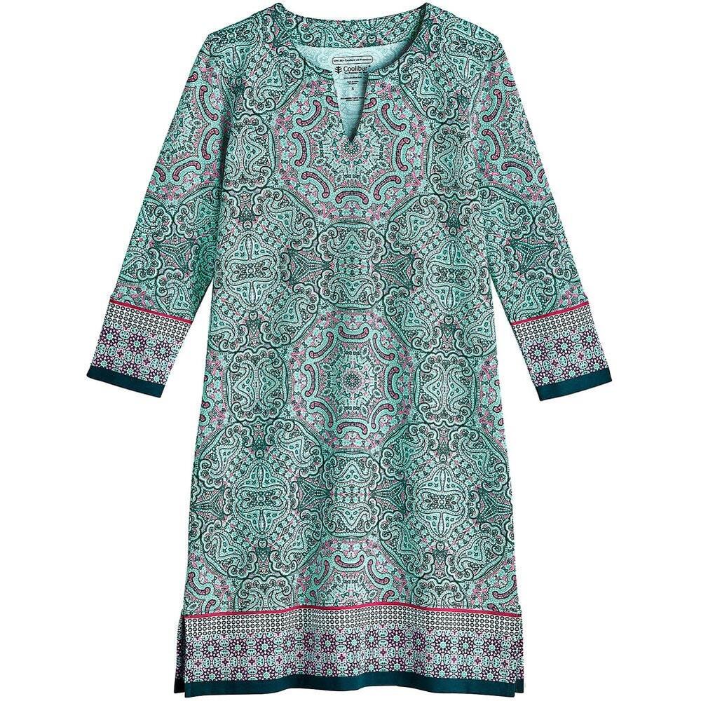 Coolibar Oceanside Tunic Dress XXL UPF 50+ Sun Protection Swim Cover-Up